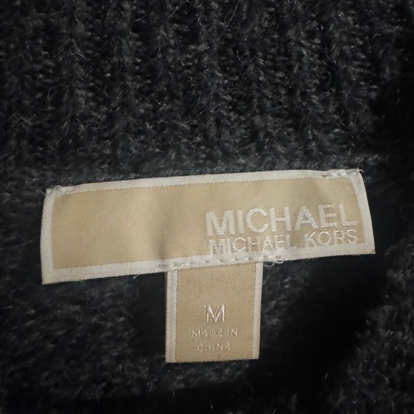 Michael Kors Charcoal and Light Gray Turtleneck Sweater - Picture 2 of 4